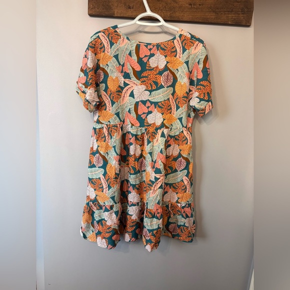 Floral V-Neck Swim Cover-Up Dress - Picture 9 of 11